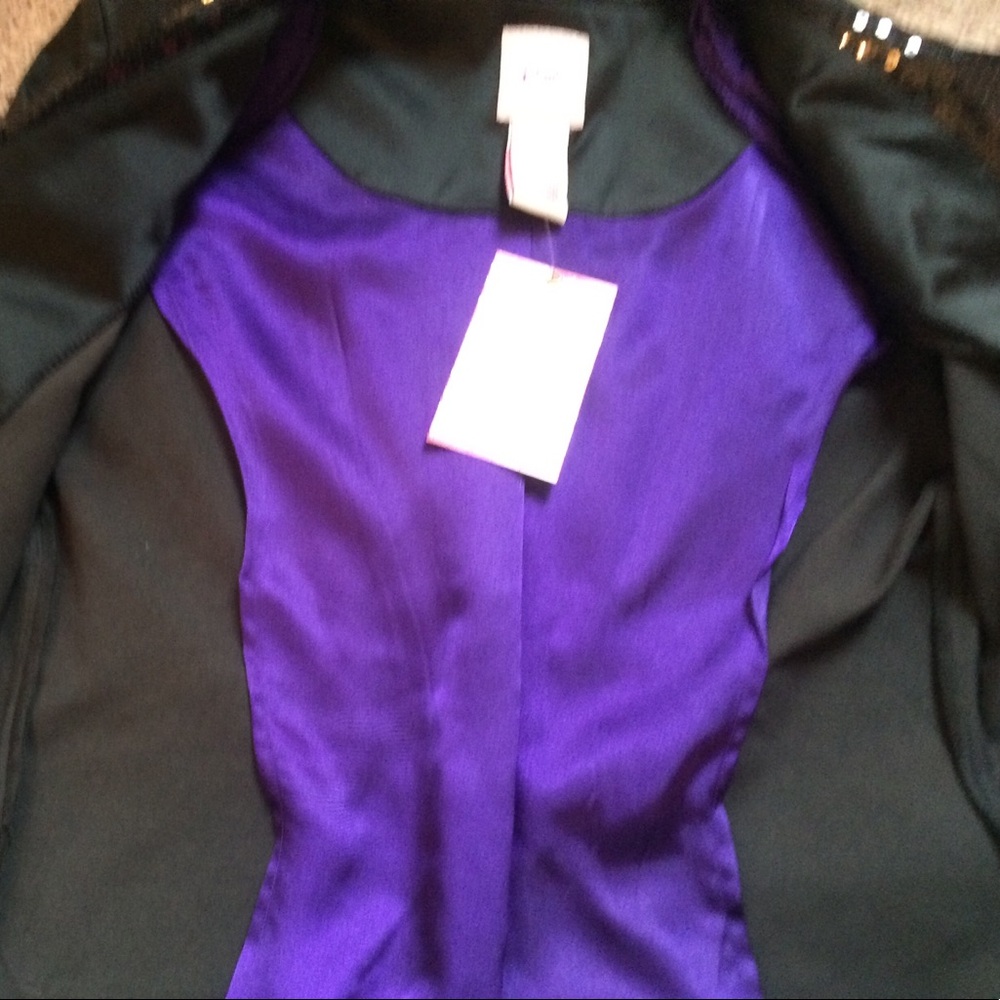 Black satin sequin jacket - Picture 4 of 4